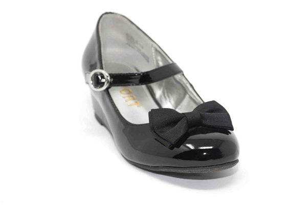 Report Girls Inara Black Patent Mary Jane Shoe