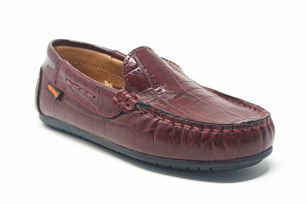 Andago 21-Blake Wine Croc Leather Mocassin Shoe