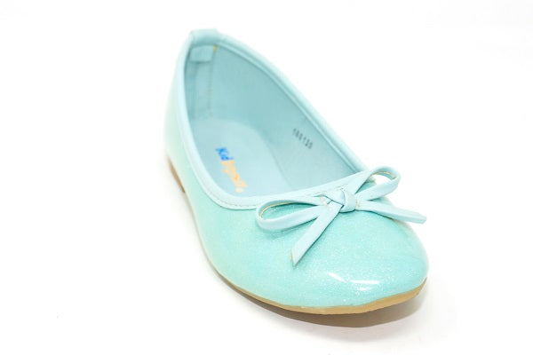 Kid Express Jojo Mint Glitter Patent Girls Flat Shoe