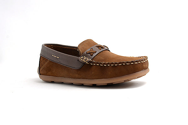 Kid Express 8597 Brent Chestnut Combo Loafer