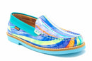 Andago 21-Riley Turquoise Patent Leather Mocassin Shoe
