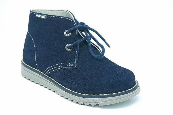 Pablosky Kids Navy Suede Leather Boys Shoe - 590626