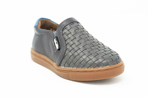 Venettini Boys 55-Zak Grey Weave Loafer Shoe