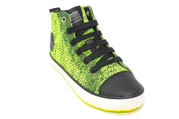 Geox J Alonisson Boys Lime & Black Sneaker