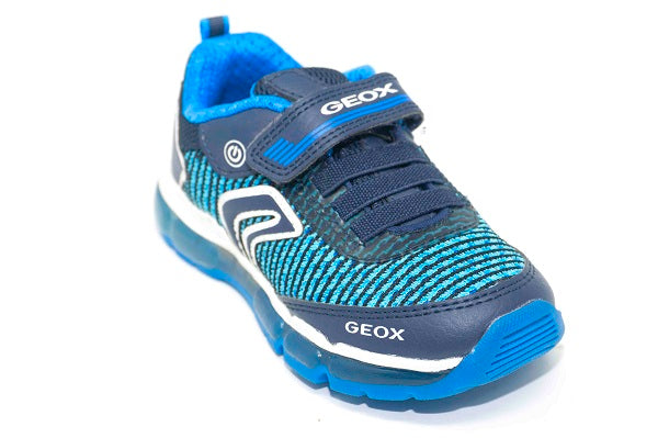 Geox Android15 Boys Navy & Light Blue Mesh Sneaker