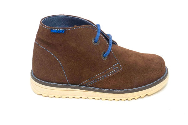 Pablosky Kids Brown Suede Leather Boys Boot - 590692