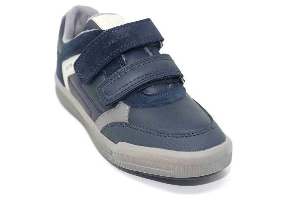 Geox Jr Arzach, Boys Navy & Grey Low-Top Sneaker