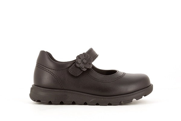 Pablosky Kids Black Smooth Leather Velcro Mary Jane Shoe - 340010