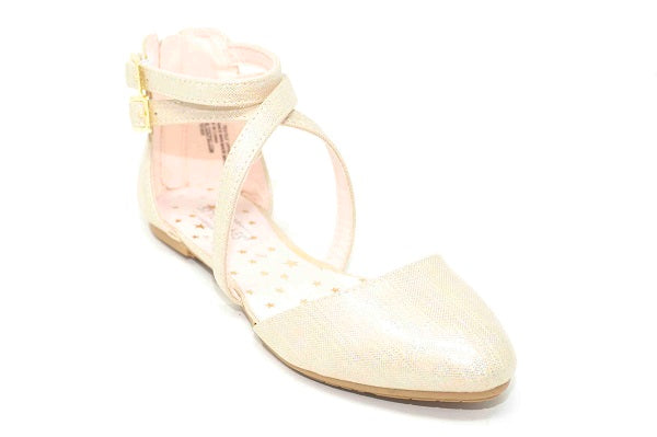 Seychelles Champagne Girls Ankle Strap Flat Shoe