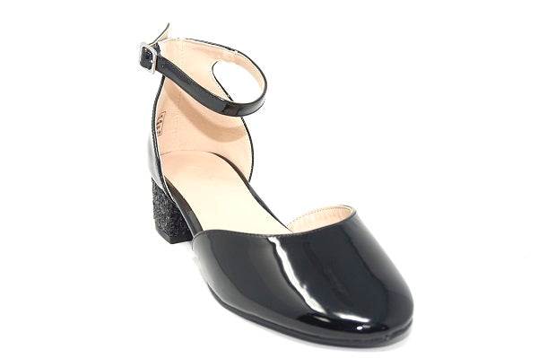 Aldo Girls Qerallan Black Synthetic Shiny Shoe