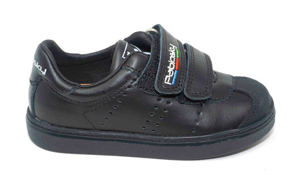 Pablosky Kids Black Leather Velcro Boys Shoe - 279010