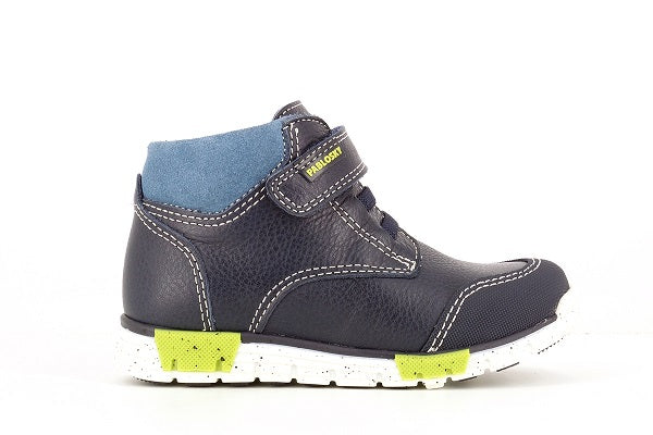 Pablosky Kids Navy Leather Sneaker- 597723