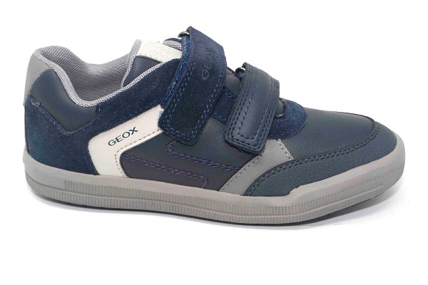 Geox Jr Arzach, Boys Navy & Grey Low-Top Sneaker