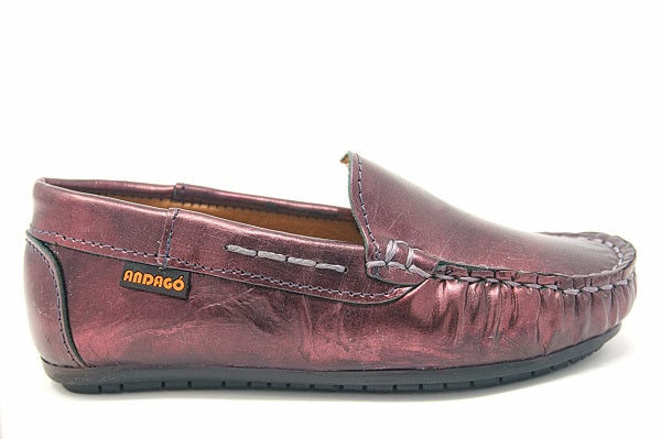 Andago 21-Blake Bordo Scratch Leather Mocassin Shoe