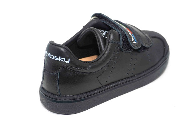 Pablosky Kids Black Leather Velcro Boys Shoe - 279010