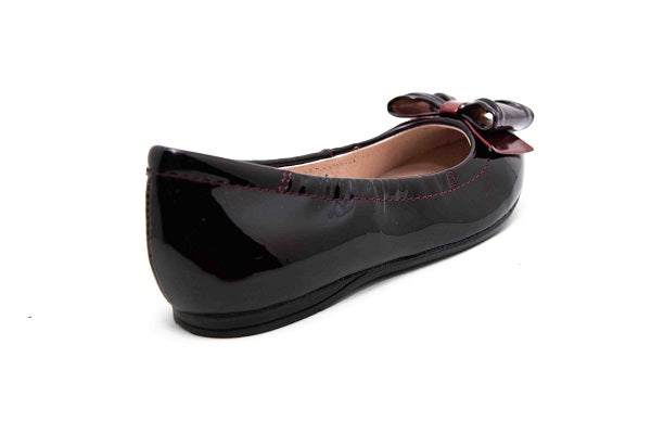 Venettini Girls 55-Ivana Bordo Fade Leather Flat Shoe