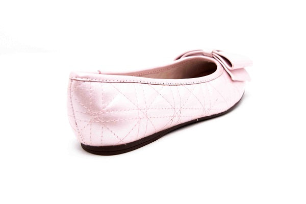 Venettini Girls 55-Clive Baby Pink 284 Pearlized Leather Flat Shoe