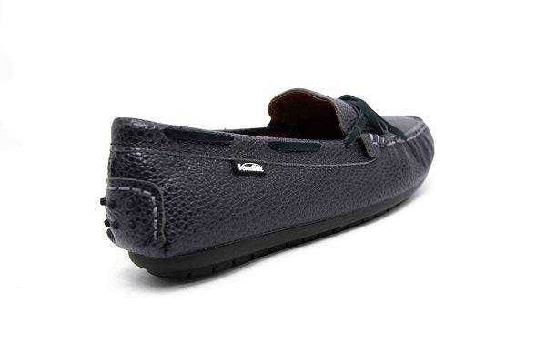 Venettini Boys 55-Morgan Navy Nail Leather Loafer Shoe