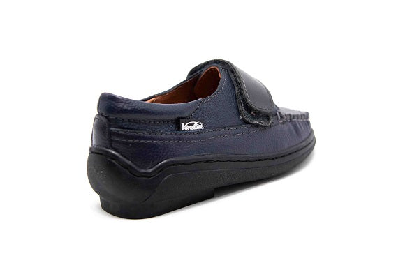 Venettini Boys 55A-Stan Navy Zillow Leather Boys Loafer