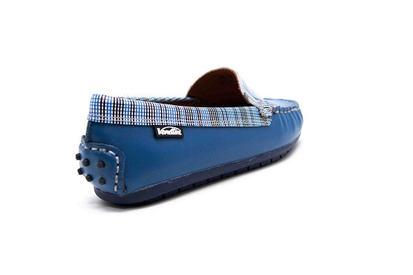 Venettini 55-Julien Indigo & Blue Leather Combo Loafer