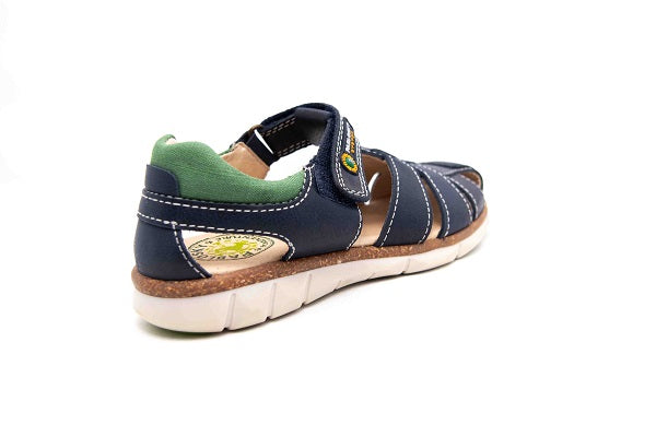 Pablosky Kids Navy Leather Boys Sandal - 589226