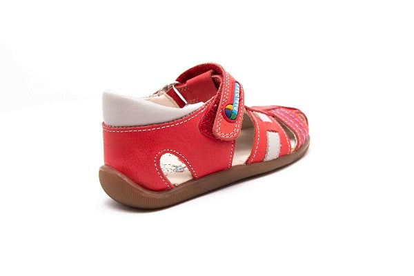 Pablosky Kids Red Leather Boys Sandal - 024566