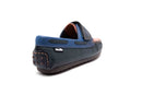 Venettini Boys 55-Samy 6 Navy Wax Leather Loafers with Strap