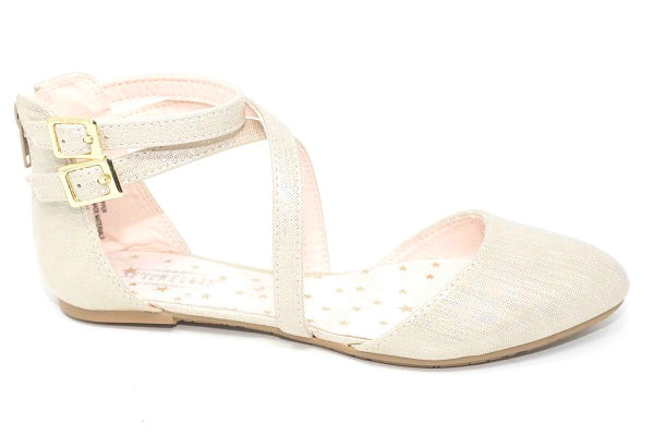 Seychelles Champagne Girls Ankle Strap Flat Shoe