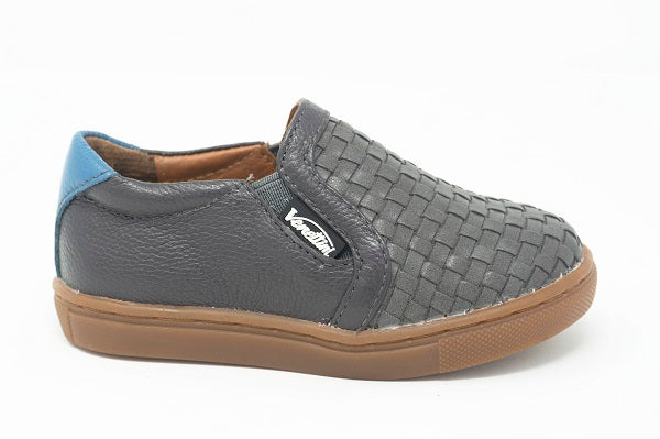 Venettini Boys 55-Zak Grey Weave Loafer Shoe