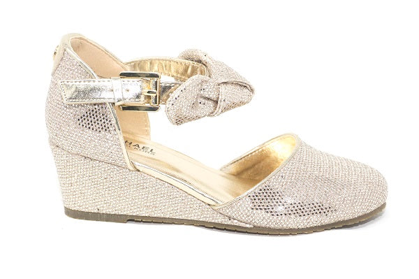 MICHAEL Michael Kors Girls Bijou Seti Silver Wedge Shoe