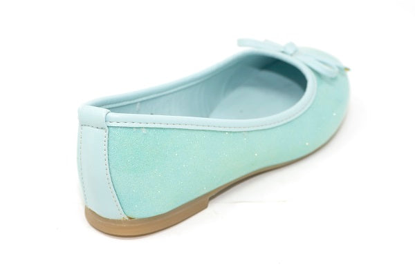 Kid Express Jojo Mint Glitter Patent Girls Flat Shoe