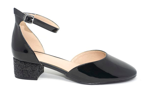 Aldo Girls Qerallan Black Synthetic Shiny Shoe