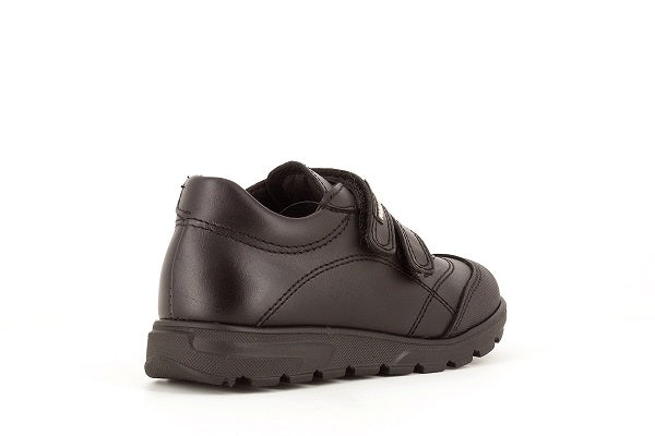 Pablosky Kids Black Leather Double Velcro Shoe - 334710