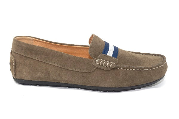 Umi Kids Aiken III Taupe Suede Boys Leather Loafer Shoe