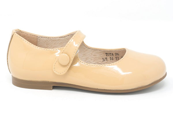 Venettini Girls 55-Tota Nude Patent Mary Jane Shoe