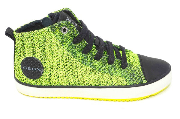 Geox J Alonisson Boys Lime & Black Sneaker