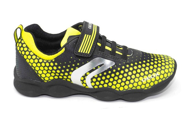 Geox J Munfrey, Boys Black & Lime Sneaker