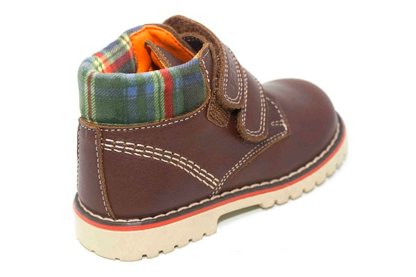 Pablosky Kids Brown Leather Velcro Boys Shoe - 038692