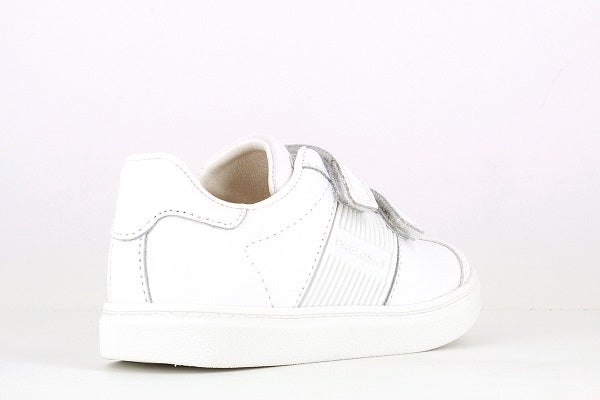 Pablosky Kids White Leather Sneaker - 283100