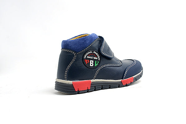 Pablosky Kids Navy Leather Boys Boot - 017332