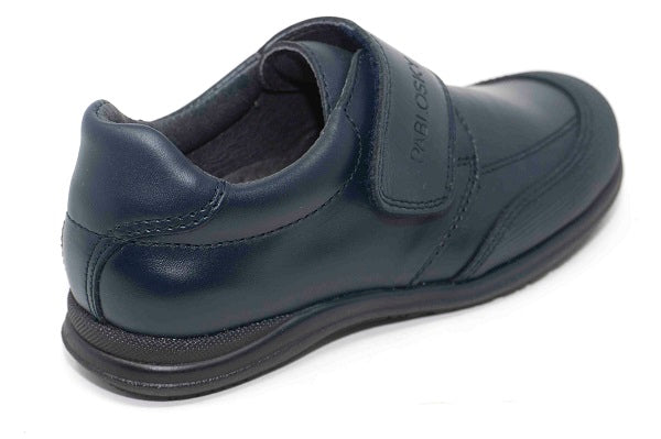 Pablosky Kids Navy Leather Velcro Boys Shoe - 320320