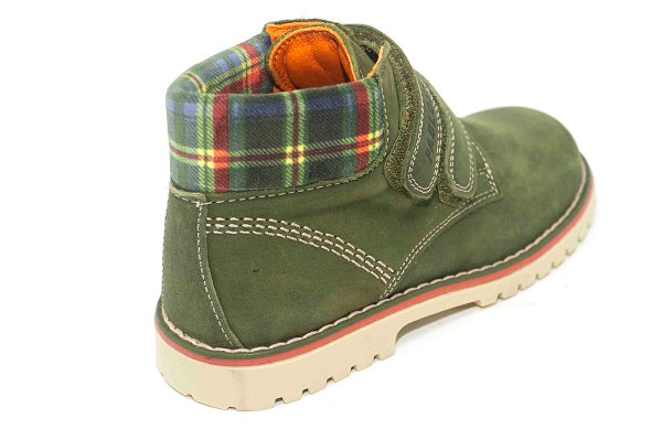 Pablosky Kids Olive Green Suede Leather Boys Boot - 038684