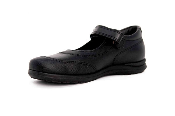 Pablosky Kids Black Leather Mary Jane Girls Shoe - 320010