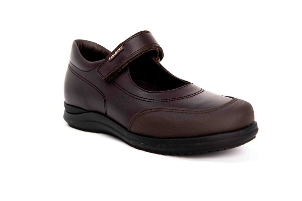 Pablosky Kids Brown Leather Mary Jane Girls Shoe - 320090