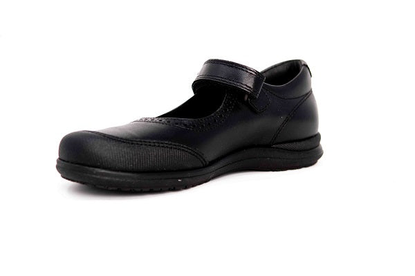 Pablosky Kids Black Smooth Leather Girls Mary Jane Shoe - 320110