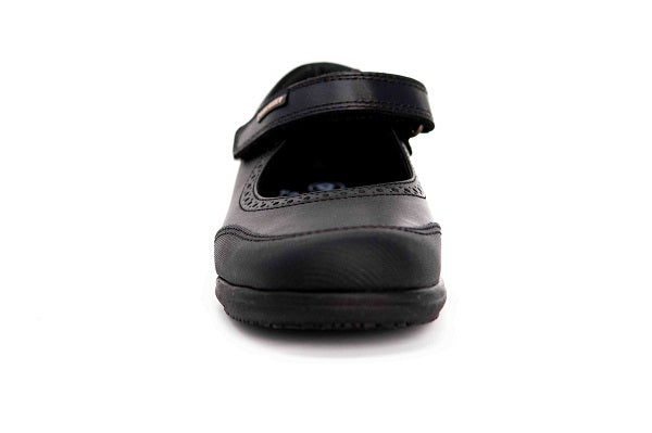 Pablosky Kids Black Smooth Leather Girls Mary Jane Shoe - 320110