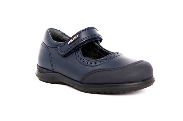 Pablosky Kids Navy Leather Mary Jane Girls Shoe 320120