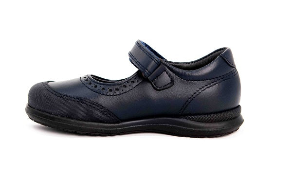 Pablosky Kids Navy Leather Mary Jane Girls Shoe 320120