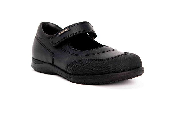 Pablosky Kids Black Leather Mary Jane Girls Shoe - 328210