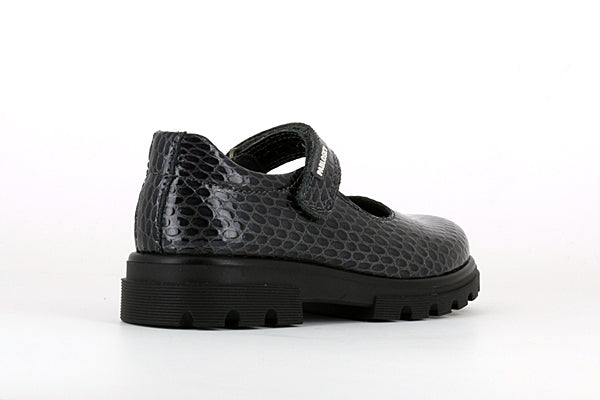 Pablosky Kids Black Croc Leather Mary Jane Girls Shoe - 335258